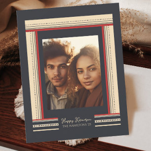 Moderne Minimal-Band-Grenze Kwanzaa Feiertagskarte