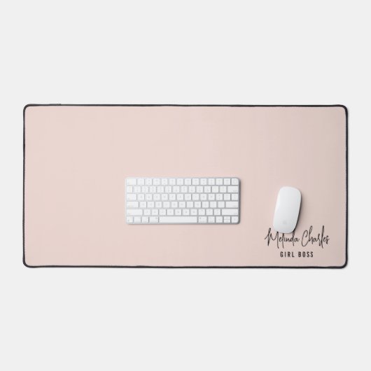MODERNE MINIMAL-Bezeichnung Design Solid blush Pin Schreibtischunterlage (Tastatur & Maus)