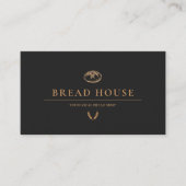 Moderne Minimal Black Bread Bakery Business Card Visitenkarte (Vorderseite)