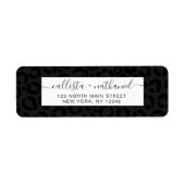 Moderne Minimal Black Leopard Print (Vorne)