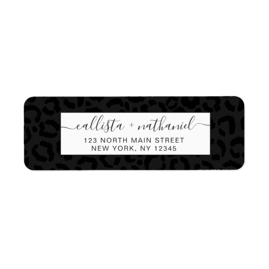 Moderne Minimal Black Leopard Print (Vorne)