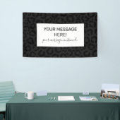 Moderne Minimal Black Leopard Print Banner (Messeveranstaltung)