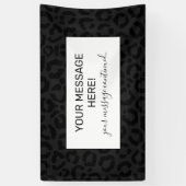 Moderne Minimal Black Leopard Print Banner (Vertikal)
