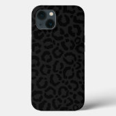 Moderne Minimal Black Leopard Print Case-Mate iPhone Hülle (Rückseite)