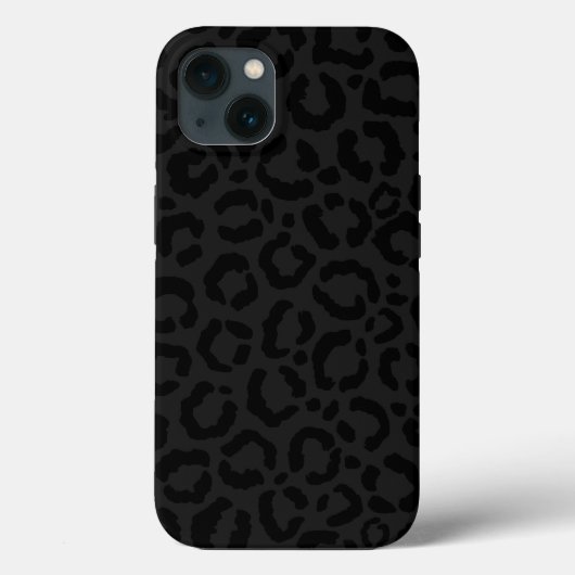 Moderne Minimal Black Leopard Print Case-Mate iPhone Hülle (Rückseite)