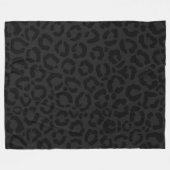 Moderne Minimal Black Leopard Print Fleecedecke (Vorderseite (Horizontal))