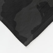 Moderne Minimal Black Leopard Print Fleecedecke (Ecke)