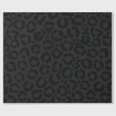 Moderne Minimal Black Leopard Print Geschenkpapier (Flach)