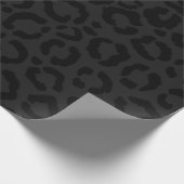 Moderne Minimal Black Leopard Print Geschenkpapier (Ecke)