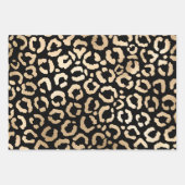 Moderne Minimal Black Leopard Print Geschenkpapier Set (Vorderseite 3)