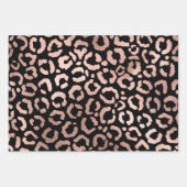Moderne Minimal Black Leopard Print Geschenkpapier Set (Vorderseite 2)