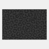 Moderne Minimal Black Leopard Print Geschenkpapier Set (Vorderseite 2)