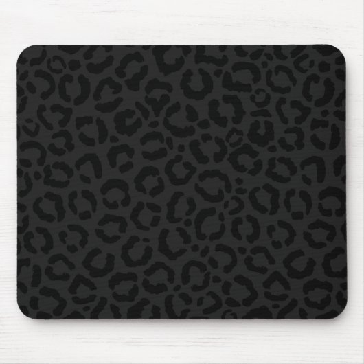 Moderne Minimal Black Leopard Print Mousepad (Vorne)