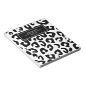 Moderne Minimal Black Leopard Print Notizblock (angewinkelt)