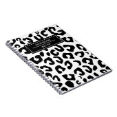 Moderne Minimal Black Leopard Print Notizblock (Rechte Seite)