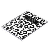 Moderne Minimal Black Leopard Print Notizblock (Linke Seite)