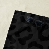 Moderne Minimal Black Leopard Print Strandtuch (Beispiel)