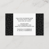Moderne Minimal Black Leopard Print Treuekarte (Rückseite)