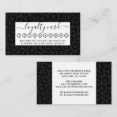 Moderne Minimal Black Leopard Print Treuekarte (Vorne/Hinten)