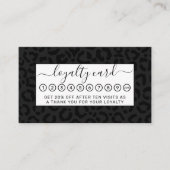 Moderne Minimal Black Leopard Print Treuekarte (Vorderseite)
