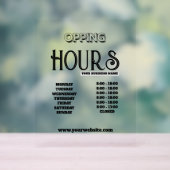 Moderne Minimal Black Logo Geschäftseröffnung Acrylschild (Neutral)