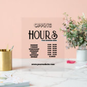 Moderne Minimal Black Logo Geschäftseröffnung Acrylschild (Hochzeit)