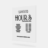 Moderne Minimal Black Logo Geschäftseröffnung Acrylschild (Winkel)