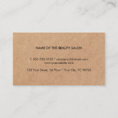 Moderne Minimal Black Scissor Kraft Papierhaar Visitenkarte (Rückseite)