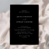 Moderne Minimal Black Wedding Einladung