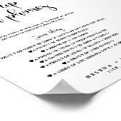 Moderne Minimal-Blow-up ihre Telefone Hochzeitszei Poster (Ecke)