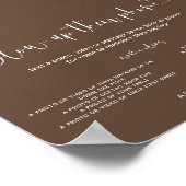 Moderne Minimal-Blow-up ihre Telefone Hochzeitszei Poster (Ecke)