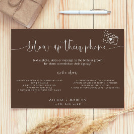 Moderne Minimal-Blow-up ihre Telefone Hochzeitszei Poster