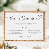 Moderne Minimal-Blow-up ihre Telefone Hochzeitszei Poster