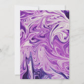 Moderne Minimal Blue Galaxy Abstrakte Kunsthochzei Einladung (Rückseite)