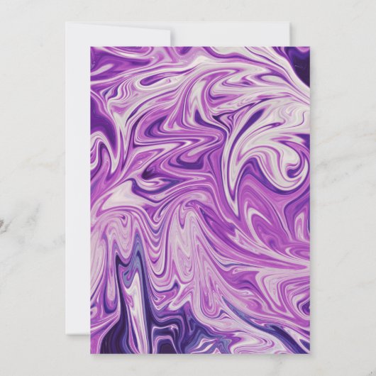 Moderne Minimal Blue Galaxy Abstrakte Kunsthochzei Einladung (Rückseite)