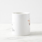 Moderne Minimal Blush Blumenwelt als beste Mutter Kaffeetasse (Mittel)