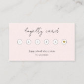 Moderne Minimal Blush Pink Haarstylistin Treuekarte (Vorderseite)