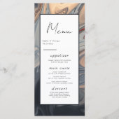 Moderne Minimal Bohemische künstlerische Abstrakte Menükarte (Vorderseite)