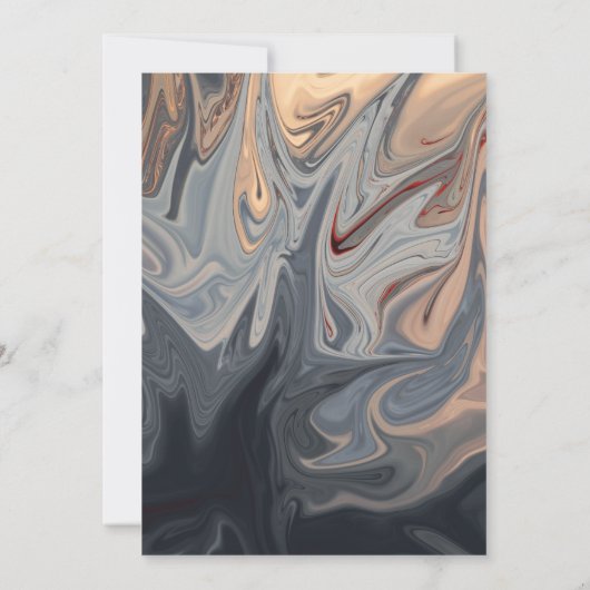 Moderne Minimal Bohemische künstlerische Abstrakte Save The Date (Rückseite)