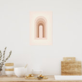 Moderne Minimal Boho Abstrakte Neutrale Bögen Poster (Küche)