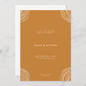 Moderne Minimal Boho Mustard Ochre Bohemische Hoch Save The Date (Vorne/Hinten)