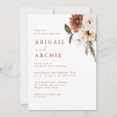 Moderne Minimal Boho Wedding Einladung (Vorderseite)