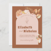 Moderne Minimal-Boho-Wüste | Terra Cotta Einladung (Vorderseite)