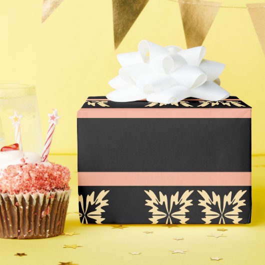 Moderne Minimal Bold Art Blätter Geschenkpapier (Geburtstagsparty)