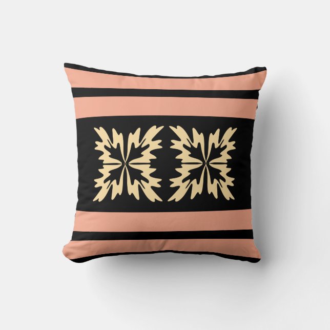 Moderne Minimal Bold Art Blätter Kissen (Vorderseite)