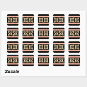 Moderne Minimal Bold Art Blätter Quadratischer Aufkleber (Blatt)