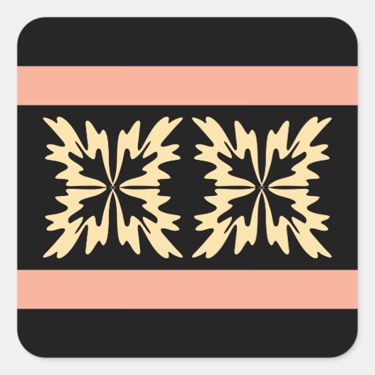 Moderne Minimal Bold Art Blätter Quadratischer Aufkleber (Vorderseite)
