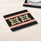 Moderne Minimal Bold Art Blätter Rechteckiger Pappuntersetzer (angewinkelt)