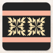 Moderne Minimal Bold Art Blätter Rechteckiger Pappuntersetzer (Vorderseite)