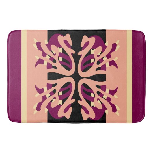 Moderne Minimal Bold Art Herzen Badematte (Vorderseite)